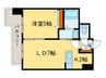 ノ－ザンライト平岸 1LDKの間取り