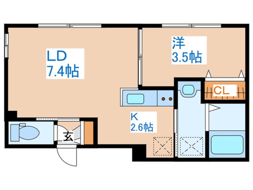 間取図 レジデンス円山北