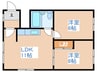 マンション木村 2LDKの間取り