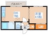 豊平コ－ト 1DKの間取り