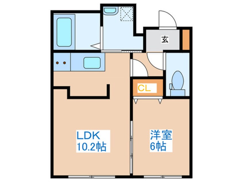 間取図 8　3W2（b）HACHI　SANWESTNY