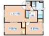 セジュール西町 2LDKの間取り