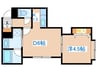 リバティ 1DKの間取り