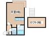 ツインコートＢ 1Rの間取り
