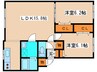 プレベール 2LDKの間取り
