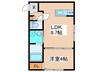 Premier Hills Shiroishi 1LDKの間取り
