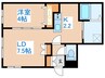 アルファスクエア琴似1条 1LDKの間取り