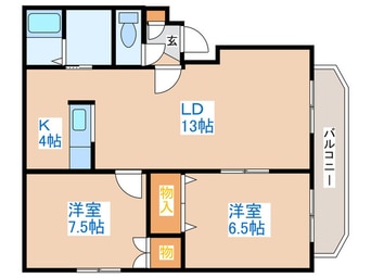 間取図 カサグランデ西野