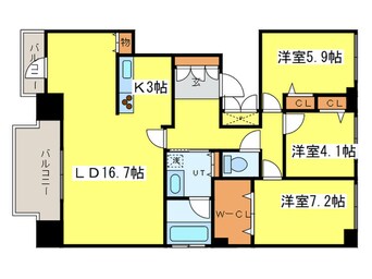 間取図 ダイアパレス円山北町