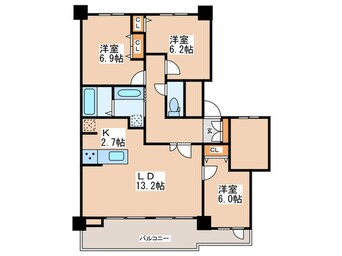 間取図 ダイアパレス円山北町