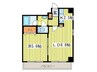Crane　Court 1LDKの間取り