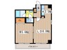 Crane　Court 1LDKの間取り