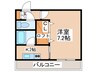 ＭＯＤＵＬＯＲ南円山 1Kの間取り