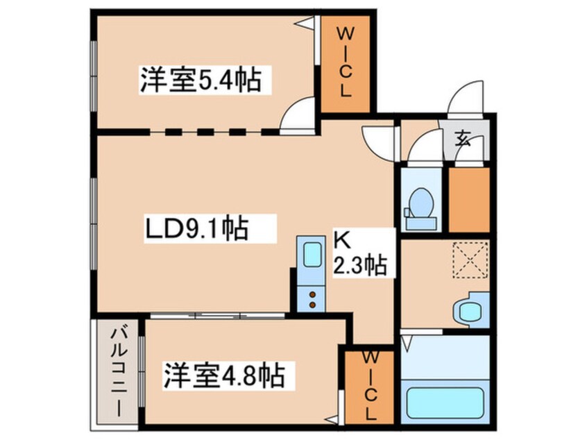 間取図 プレシェルト環状通東