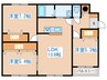 ベルクレール琴似 3LDKの間取り