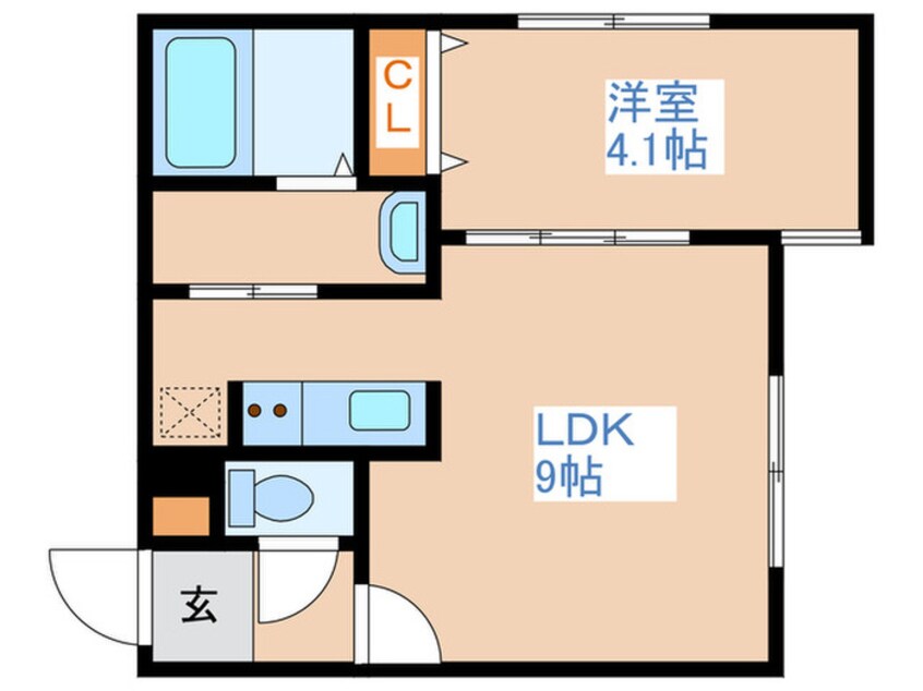 間取図 カーザフェリス平岸