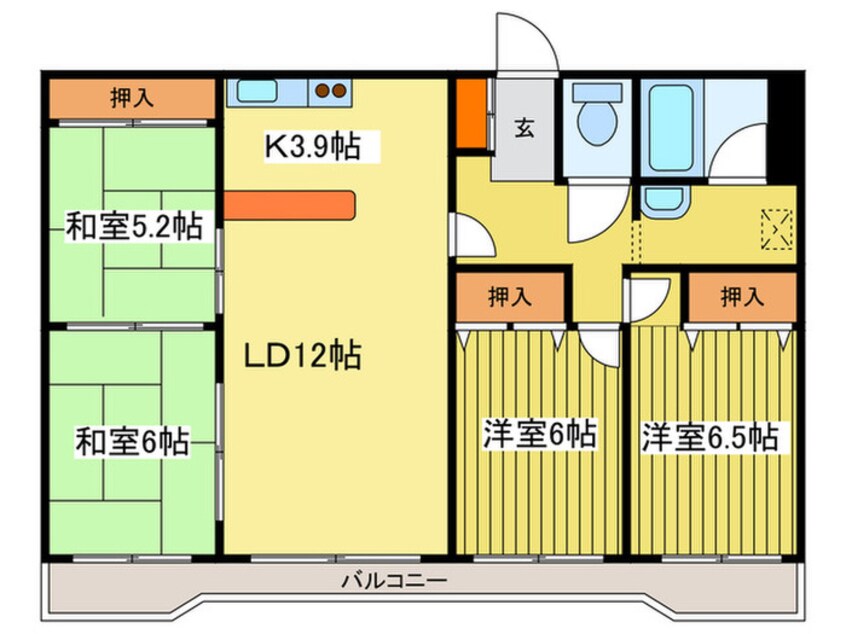 間取図 プラスパ－クＮ１４