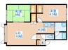 ノースハイム6・4 2LDKの間取り