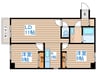 桐越マンション 2LDKの間取り
