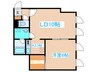 瀬比亜館神宮前 1LDKの間取り