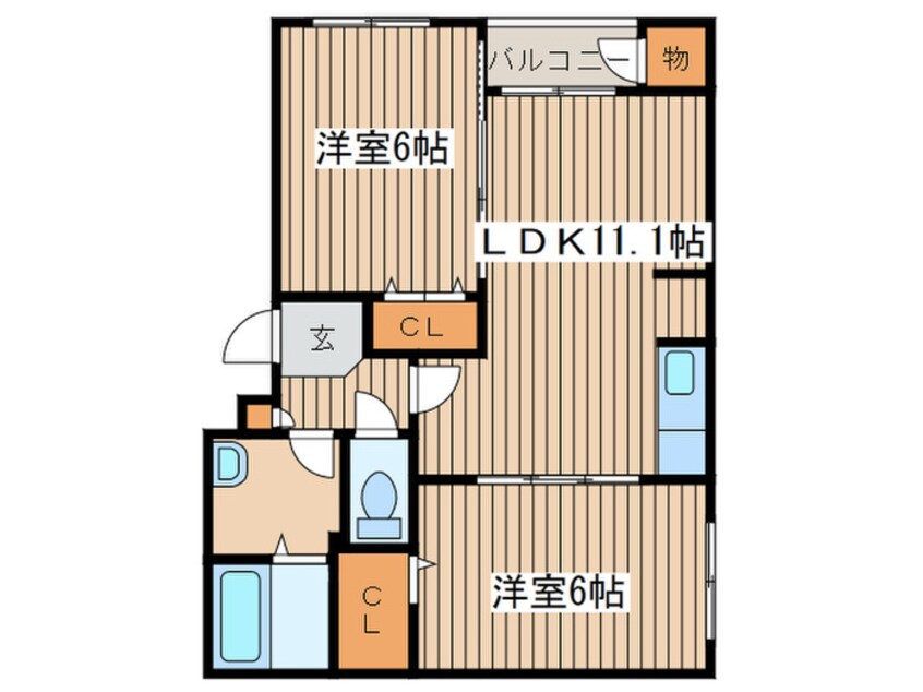 間取図 ノイヤ－ル８８