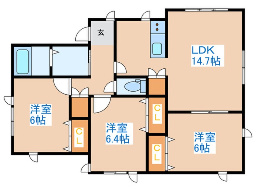 間取図 ｱｳﾞｪﾆｭｰ１