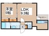 グランドサクセス南大通 1LDKの間取り