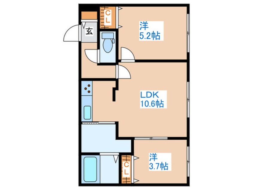 間取図 Halenix札幌医大前