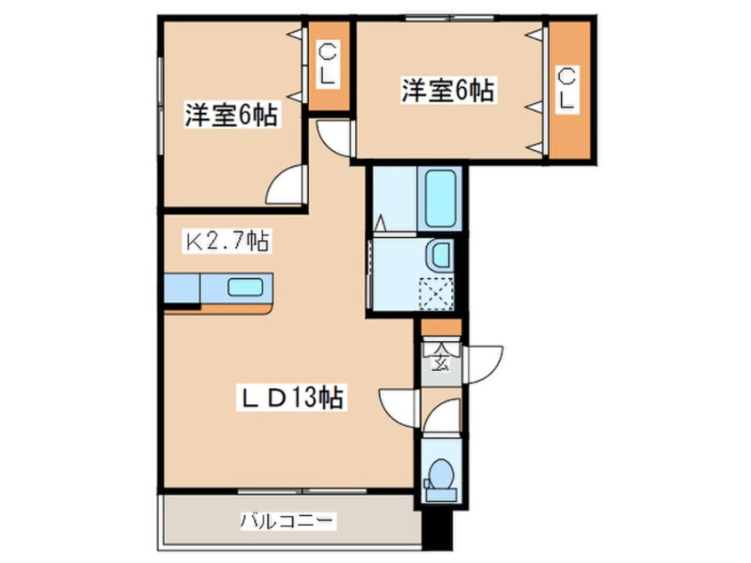 間取図 ＰａｓＡＰａｓ麻生