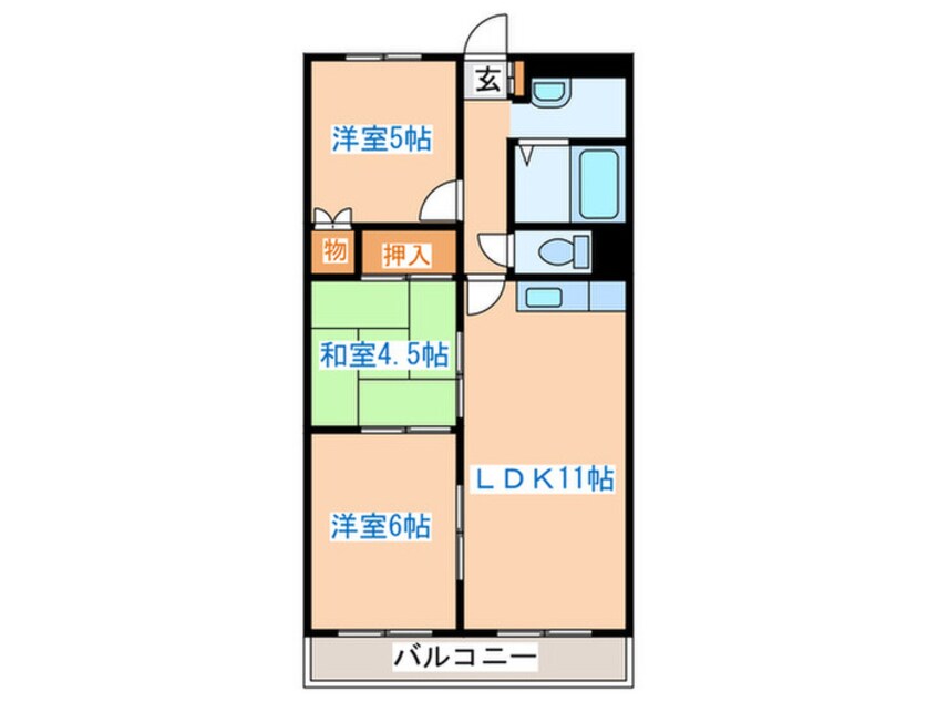 間取図 ｻﾝﾌｼﾞﾜﾋﾞﾙ