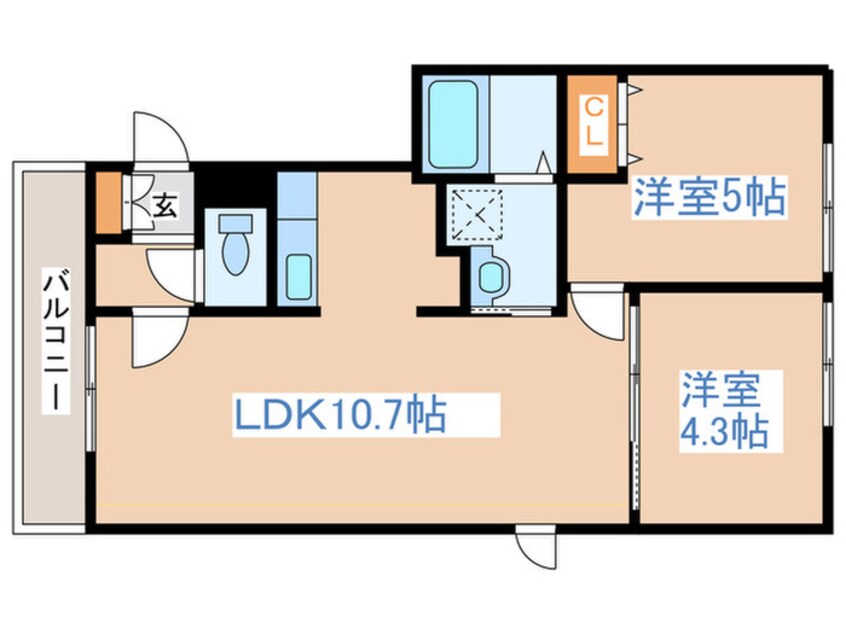 間取図 ＥＭＩＮＥＮＣＥ美園８５