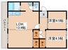 札幌西月寒団地6号棟 2LDKの間取り
