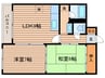 グランドコ－ポ中の島 2LDKの間取り