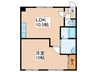 クチュール西岡3・5 1LDKの間取り