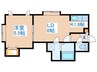 サウザンドファイン八軒 1LDKの間取り