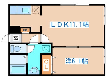 間取図 グランメ－ル平和通Ⅴ