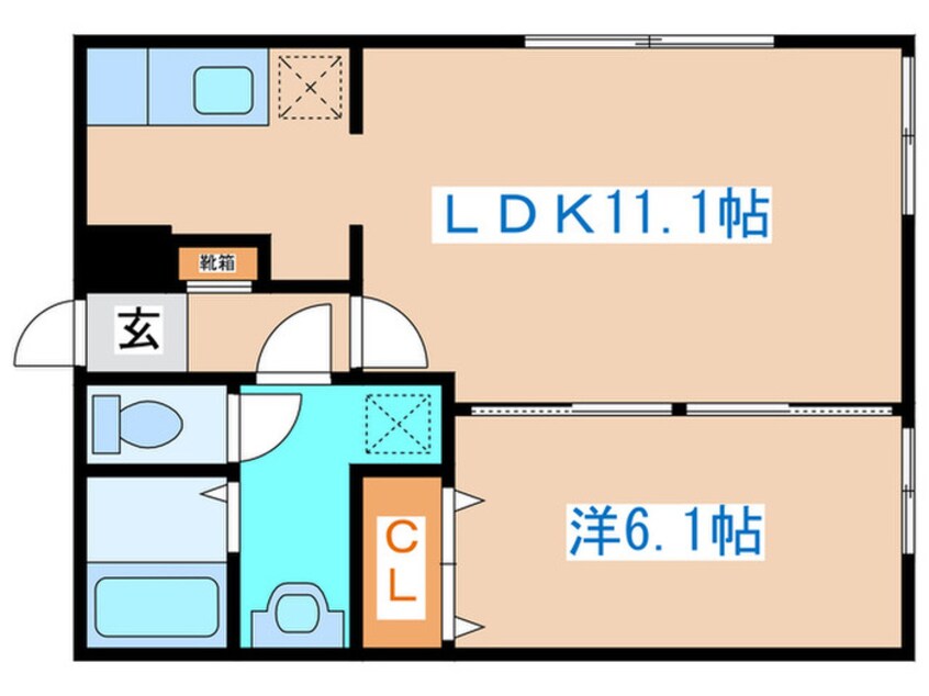 間取図 グランメ－ル平和通Ⅴ