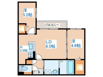 間取図 S-RESIDENCE琴似4条