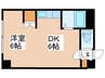 アビアシオン壱番館 1DKの間取り