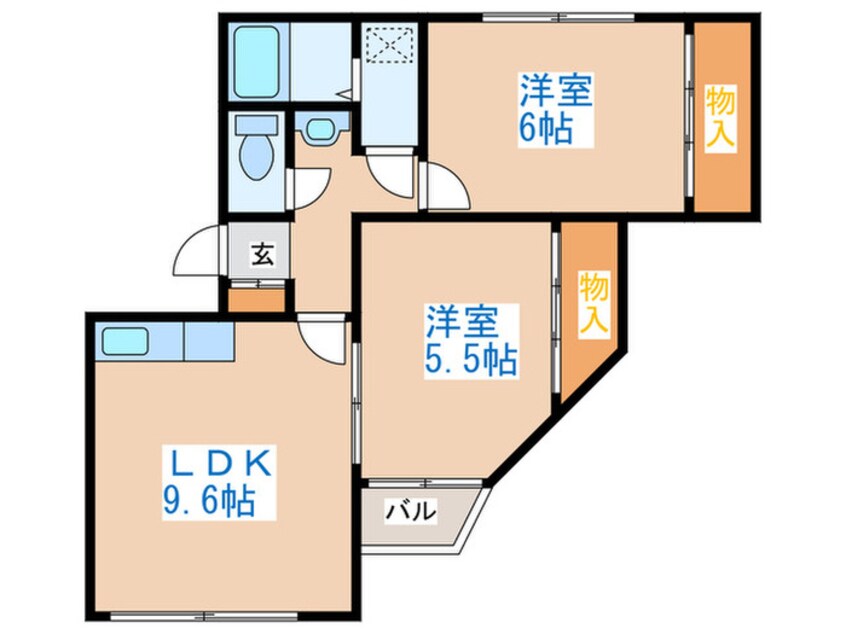 間取図 ハイツ２・１