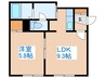 ルミエール発寒南B 1LDKの間取り