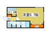 Jentile43° 1Kの間取り
