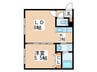 ＣＥＮＴＲＡＬ西岡 1LDKの間取り