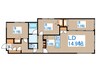 グレン山鼻 3LDKの間取り