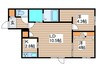 Progress東区役所前 2LDKの間取り