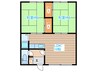 公和マンションB 2LDKの間取り