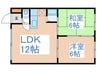 コ－ポ木村 2LDKの間取り