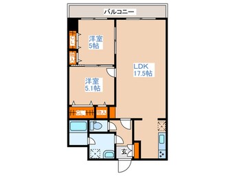 間取図 中の島２－３ビル