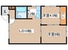 八重樫ハウス 2LDKの間取り