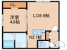 Ciel Serein 1LDKの間取り